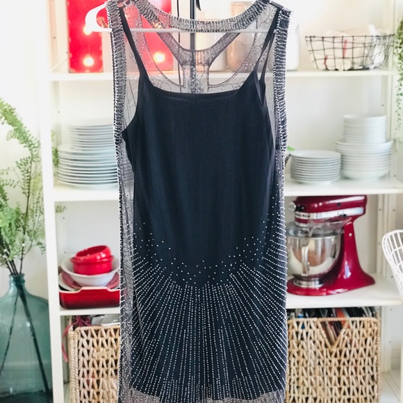 French Connection beaded dress size 6 - Picture 2 of 9